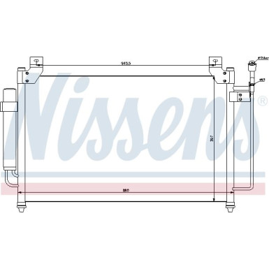 Nissens | Kondensator, Klimaanlage | 940049