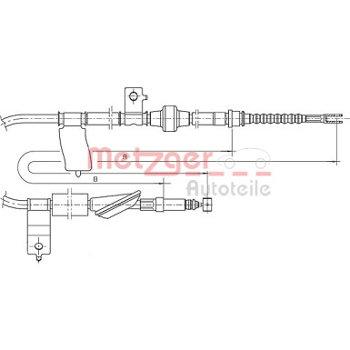 Metzger | Seilzug, Feststellbremse | 17.4017