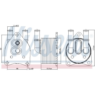 Nissens | Ölkühler, Automatikgetriebe | 91123