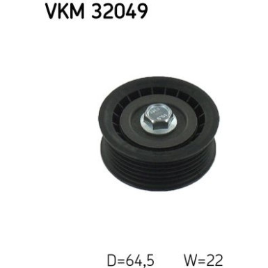 SKF | Umlenk-/Führungsrolle, Keilrippenriemen | VKM 32049