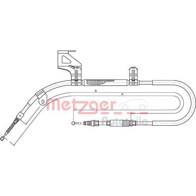 Metzger | Seilzug, Feststellbremse | 10.7482