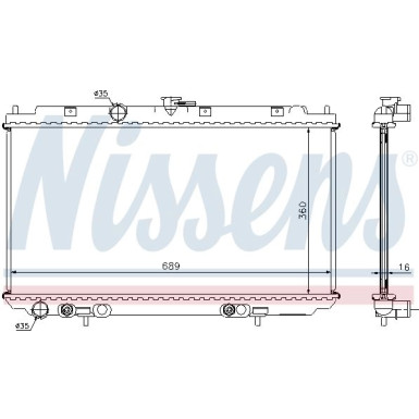 Nissens | Kühler, Motorkühlung | 67347A