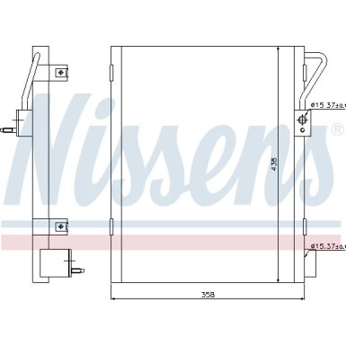 Nissens | Kondensator, Klimaanlage | 940019