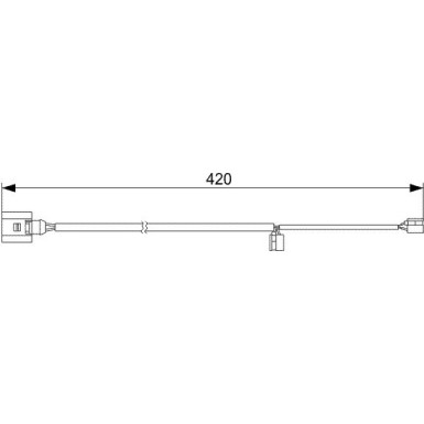 BOSCH | Warnkontakt, Bremsbelagverschleiß | 1 987 473 012