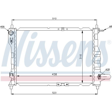 Nissens | Kühler, Motorkühlung | 61630