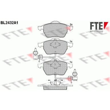 FTE | Bremsbelagsatz, Scheibenbremse | 9010732