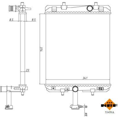 NRF | Kühler, Motorkühlung | 53459A