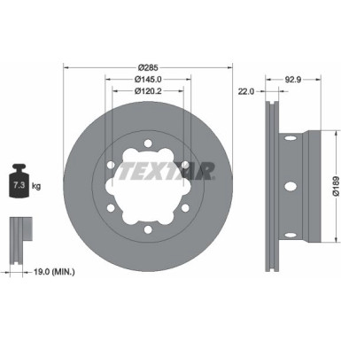 Textar | Bremsscheibe | 92089803