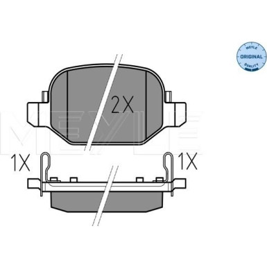 Meyle | Bremsbelagsatz, Scheibenbremse | 025 256 5217