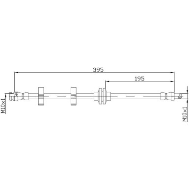 Metzger | Bremsschlauch | 4118402