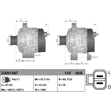 Denso | Generator | DAN1487