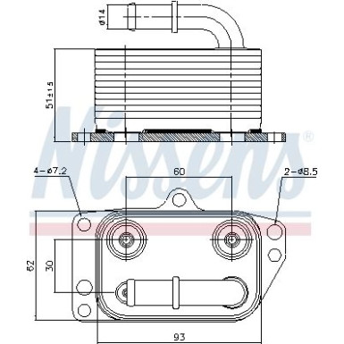 Nissens | Ölkühler, Motoröl | 90899