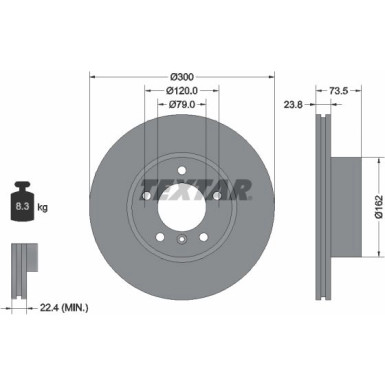 Textar | Bremsscheibe | 92137705