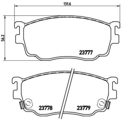 Brembo | Bremsbelagsatz, Scheibenbremse | P 49 026