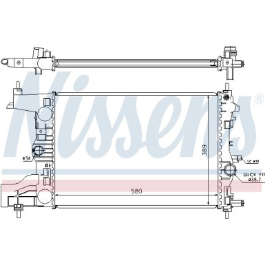 Nissens | Kühler, Motorkühlung | 630725