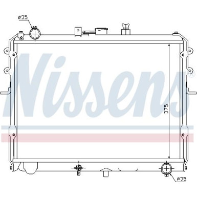 Nissens | Kühler, Motorkühlung | 67358