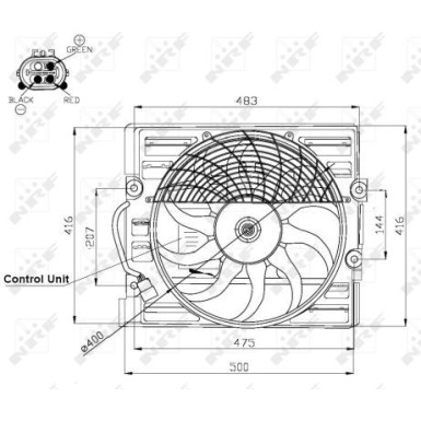 NRF | Lüfter, Motorkühlung | 47481