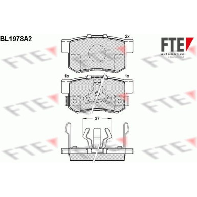 FTE | Bremsbelagsatz, Scheibenbremse | 9010568