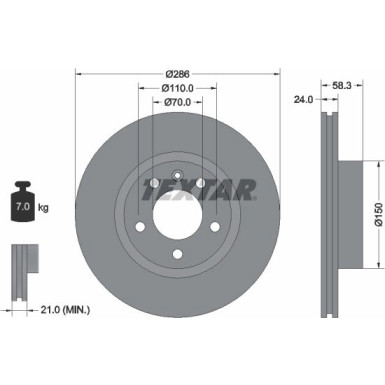 Textar | Bremsscheibe | 92066903