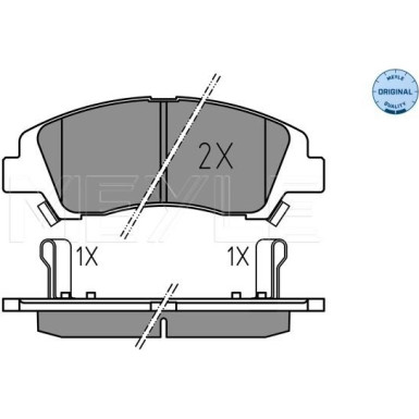 Meyle | Bremsbelagsatz, Scheibenbremse | 025 259 7617
