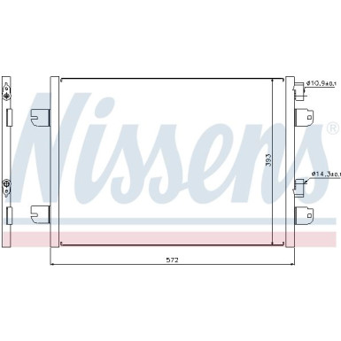 Nissens | Kondensator, Klimaanlage | 94673