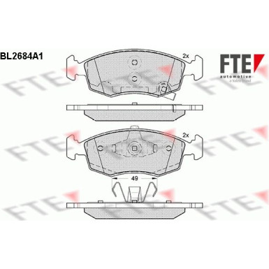 FTE | Bremsbelagsatz, Scheibenbremse | 9010914