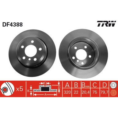 TRW | Bremsscheibe | DF4388