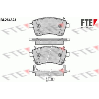 FTE | Bremsbelagsatz, Scheibenbremse | 9010885