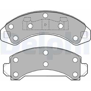 Delphi | Bremsbelagsatz, Scheibenbremse | LP1173