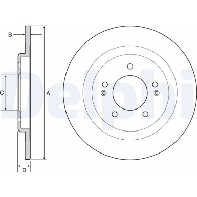 Delphi | Bremsscheibe | BG4563C