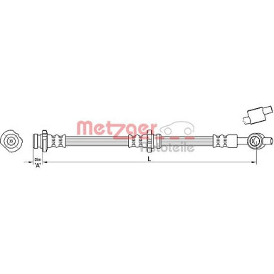 Metzger | Bremsschlauch | 4110388