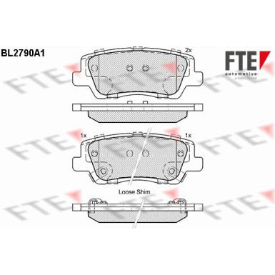 FTE | Bremsbelagsatz, Scheibenbremse | 9011077