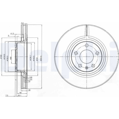 Delphi | Bremsscheibe | BG3939