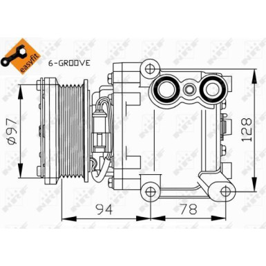 NRF | Kompressor, Klimaanlage | 32724