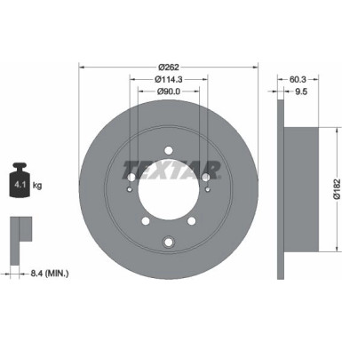 Textar | Bremsscheibe | 92148600