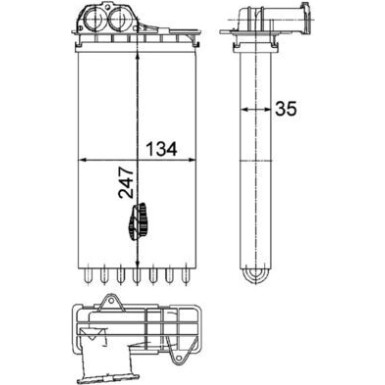 Mahle | Wärmetauscher, Innenraumheizung | AH 194 000P