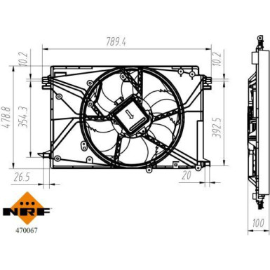NRF | Lüfter, Motorkühlung | 470067