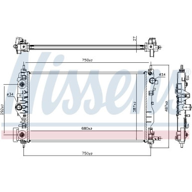 Nissens | Kühler, Motorkühlung | 61707 Nissens | Kühler, Motorkühlung | 61707