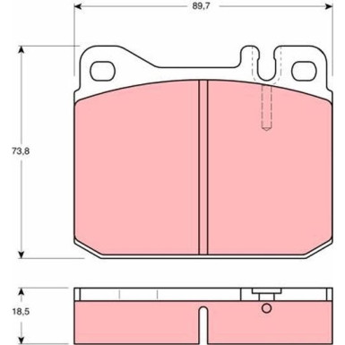 TRW | Bremsbelagsatz, Scheibenbremse | GDB1103