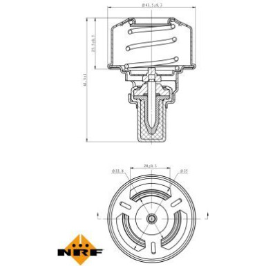 NRF | Thermostat, Kühlmittel | 725177