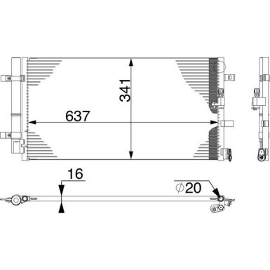 Mahle | Kondensator, Klimaanlage | AC 4 000S