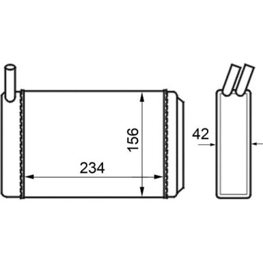 Mahle | Wärmetauscher, Innenraumheizung | AH 39 000S