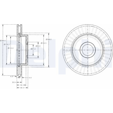 Delphi | Bremsscheibe | BG3659