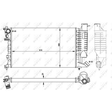 NRF | Kühler, Motorkühlung | 50425