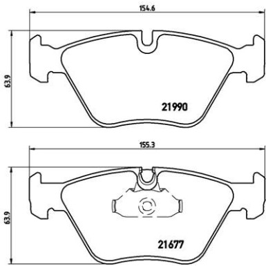 Brembo | Bremsbelagsatz, Scheibenbremse | P 06 065