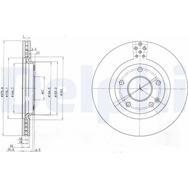 Delphi | Bremsscheibe | BG3829