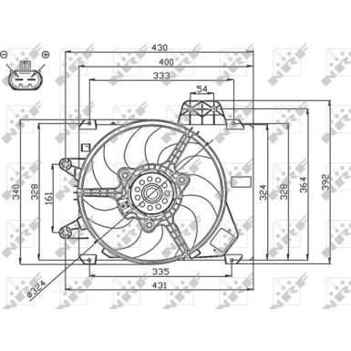 NRF | Lüfter, Motorkühlung | 47750