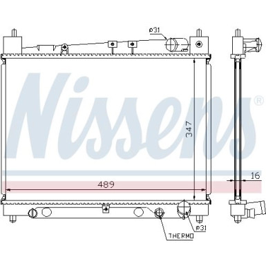 Nissens | Kühler, Motorkühlung | 64798