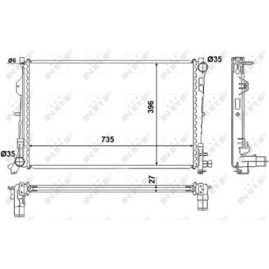 NRF | Kühler, Motorkühlung | 58230