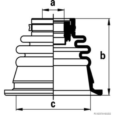 Herth+Buss Jakoparts | Faltenbalgsatz, Antriebswelle | J2885013